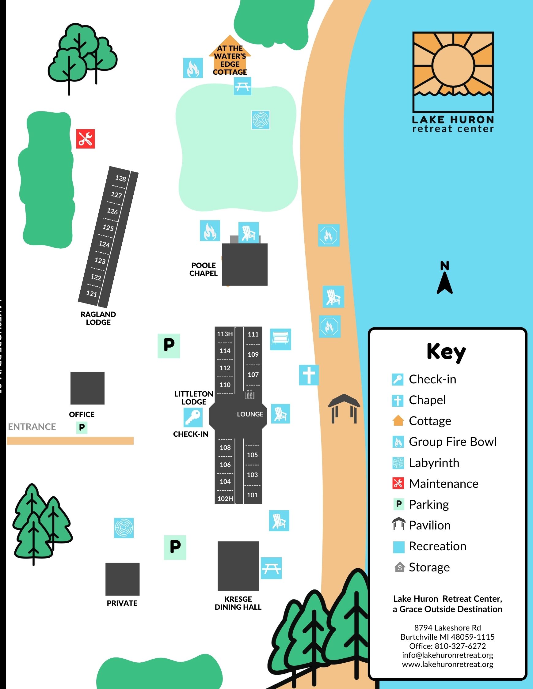 Lake Michigan Camp Map